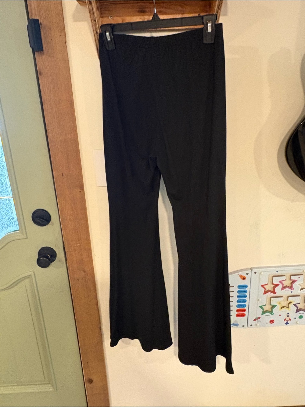 Black Flared Leggings with Moon & Tarot Print - Picture 3 of 3
